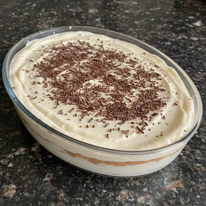 Foto deliciosa de Torta Cremosa de Bolacha Maria pronta para servir - Tortas & Tortinhas