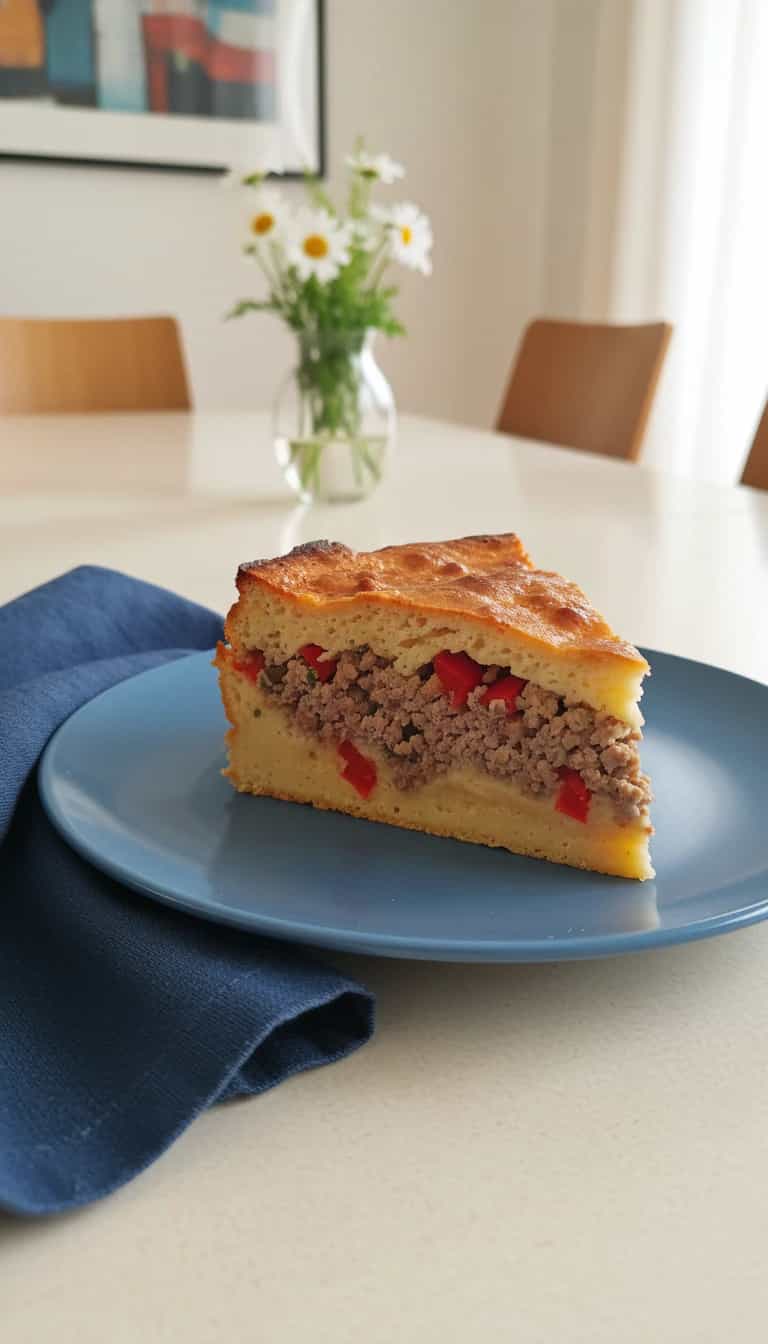 Foto deliciosa de Torta Cremosa de Carne Moída e Batata pronta para servir - Tortas Salgadas