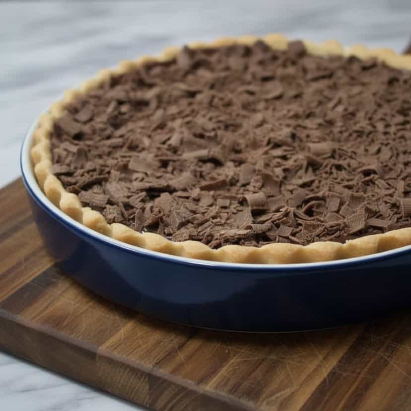 Foto deliciosa de Torta Cremosa de Chocolate com Amido pronta para servir - Tortas & Tortinhas