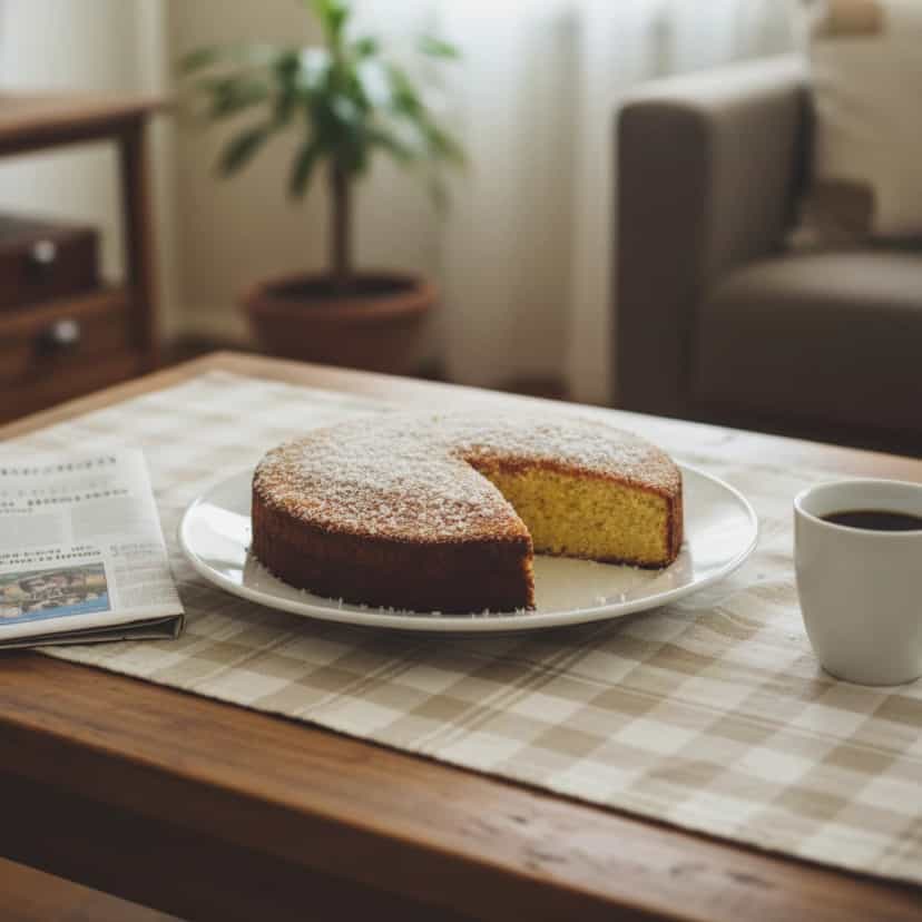 Foto deliciosa de Torta Cremosa de Coco pronta para servir - Tortas & Tortinhas