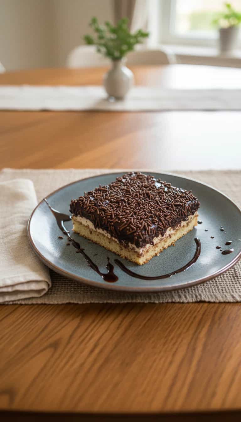 Foto deliciosa de Torta Cremosa de Dois Chocolates pronta para servir - Tortas & Tortinhas