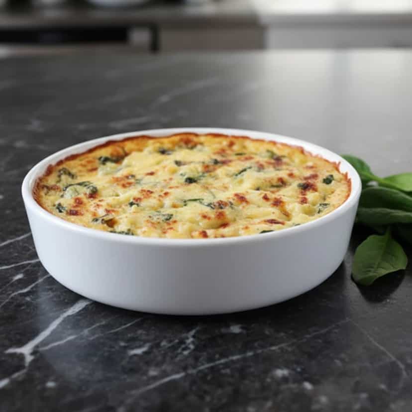 Foto deliciosa de Torta Cremosa de Espinafre e Ricota pronta para servir - Tortas Salgadas