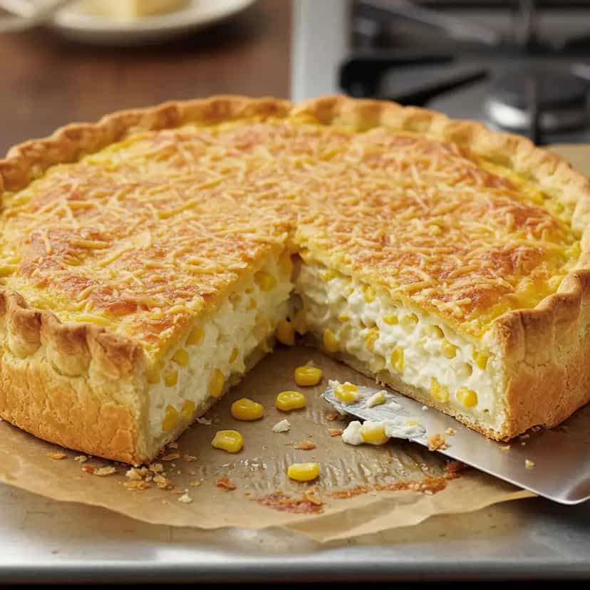 Foto deliciosa de Torta Cremosa de Frango pronta para servir - Tortas Salgadas