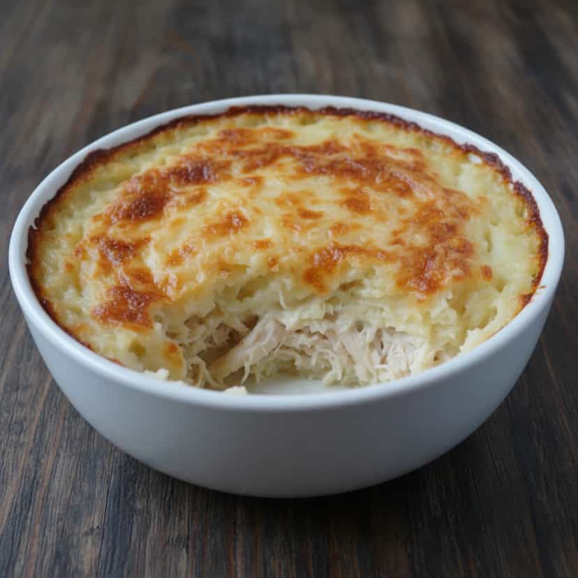 Foto deliciosa de Torta Cremosa de Frango pronta para servir - Carnes & Frango