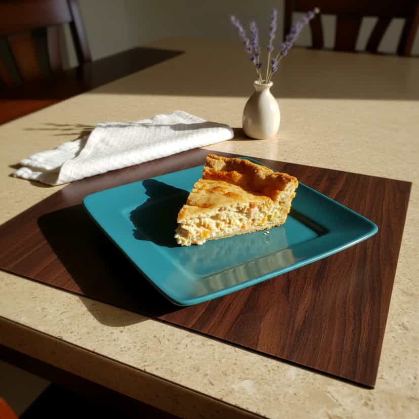 Foto deliciosa de Torta Cremosa de Frango pronta para servir - Carnes & Frango