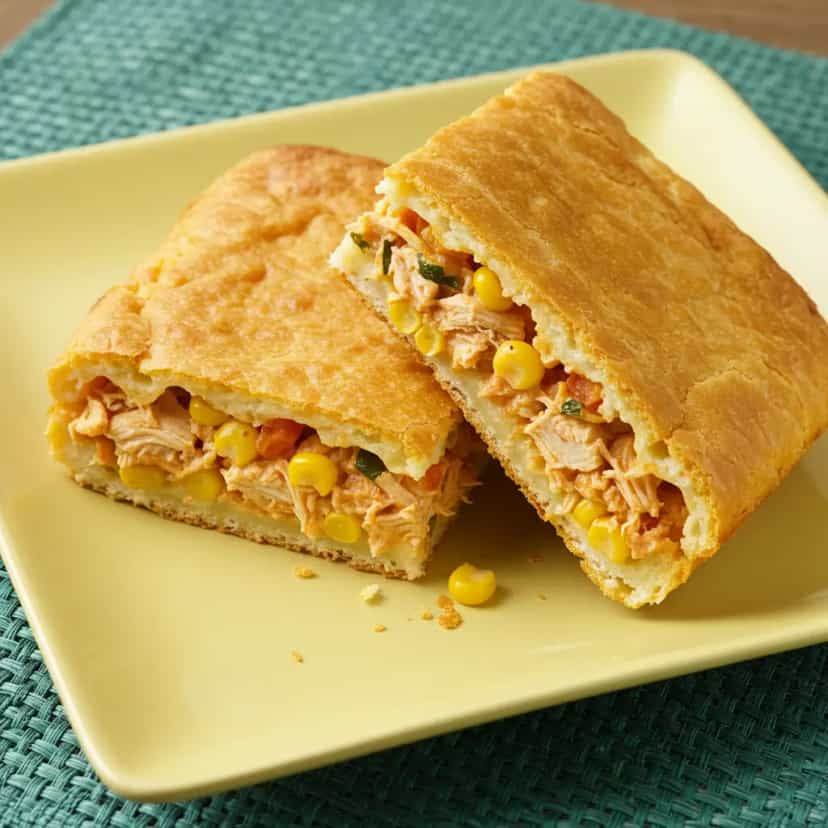 Foto deliciosa de Torta Cremosa de Frango pronta para servir - Tortas Salgadas