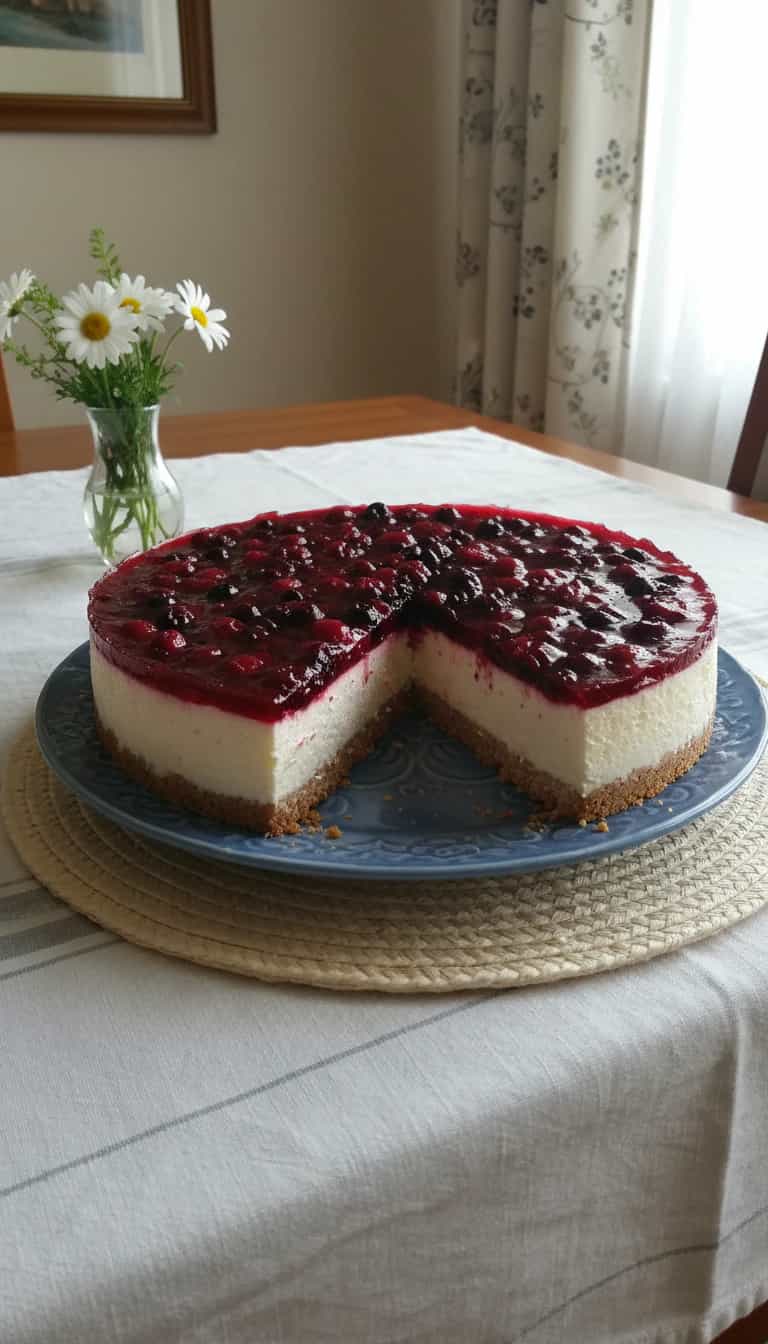 Foto deliciosa de Torta Cremosa de Frutas Vermelhas pronta para servir - Tortas & Tortinhas