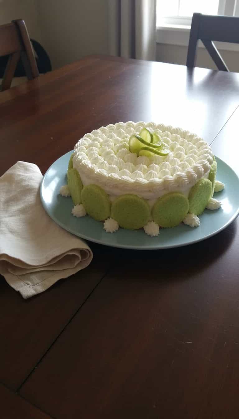 Foto deliciosa de Torta Cremosa de Limão com Sorvete pronta para servir - Tortas & Tortinhas