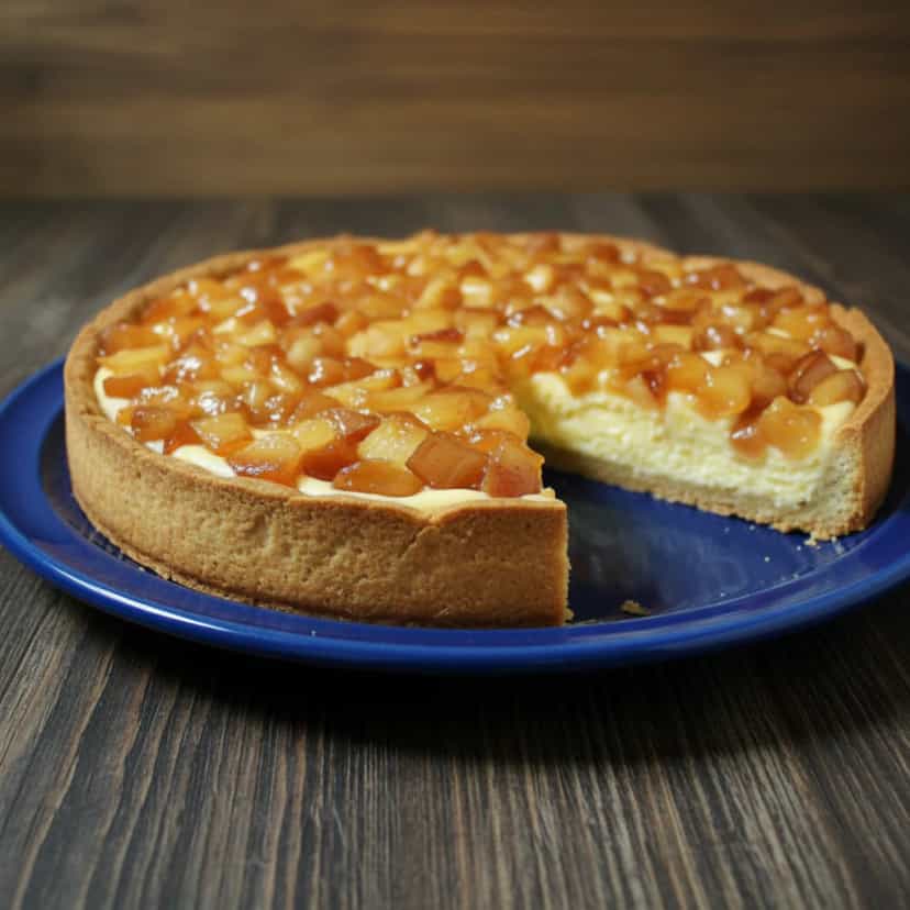 Foto deliciosa de Torta Cremosa de Maçã pronta para servir - Tortas & Tortinhas