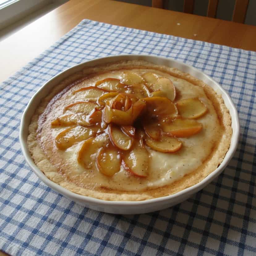 Foto deliciosa de Torta Cremosa de Maçã pronta para servir - Tortas & Tortinhas