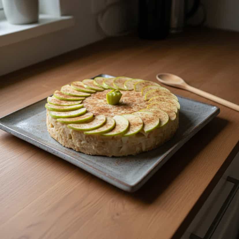 Foto deliciosa de Torta Cremosa de Maçã e Biscoito pronta para servir - Tortas & Tortinhas