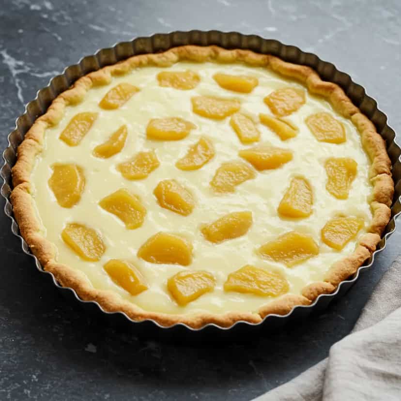Foto deliciosa de Torta Cremosa de Maçã pronta para servir - Tortas & Tortinhas