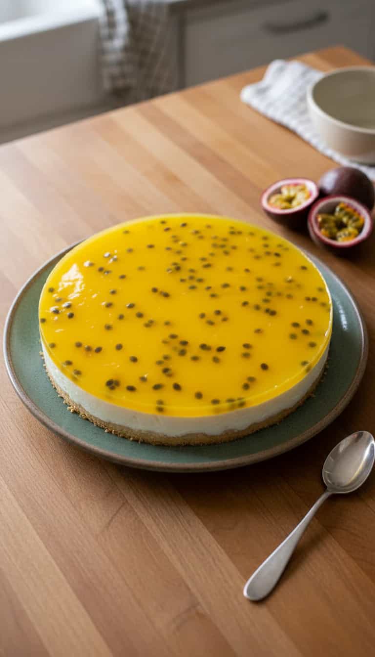 Foto deliciosa de Torta Cremosa de Maracujá pronta para servir - Tortas & Tortinhas