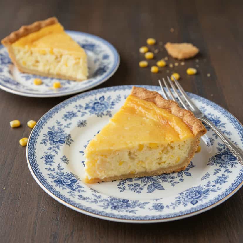 Foto deliciosa de Torta Cremosa de Milho Verde pronta para servir - Tortas & Tortinhas