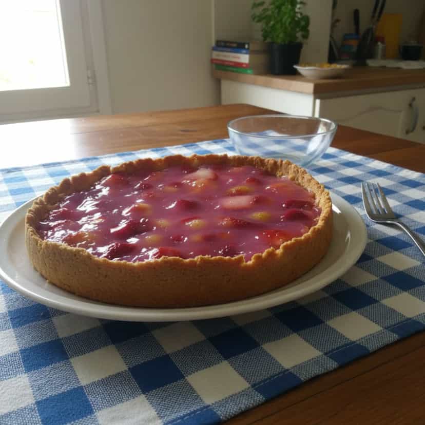 Foto deliciosa de Torta Cremosa de Morango pronta para servir - Tortas & Tortinhas