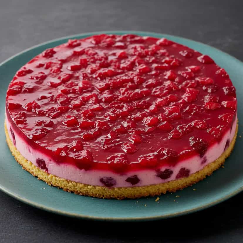 Foto deliciosa de Torta Cremosa de Morango pronta para servir - Tortas & Tortinhas