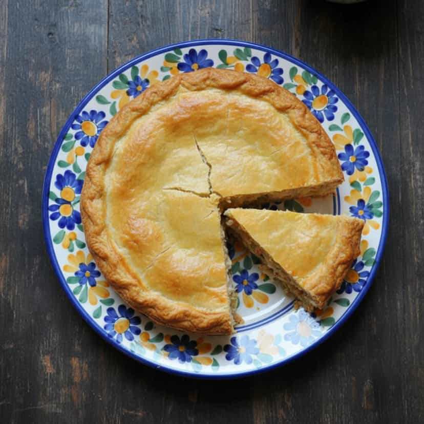 Foto deliciosa de Torta Cremosa de Palmito pronta para servir - Tortas Salgadas