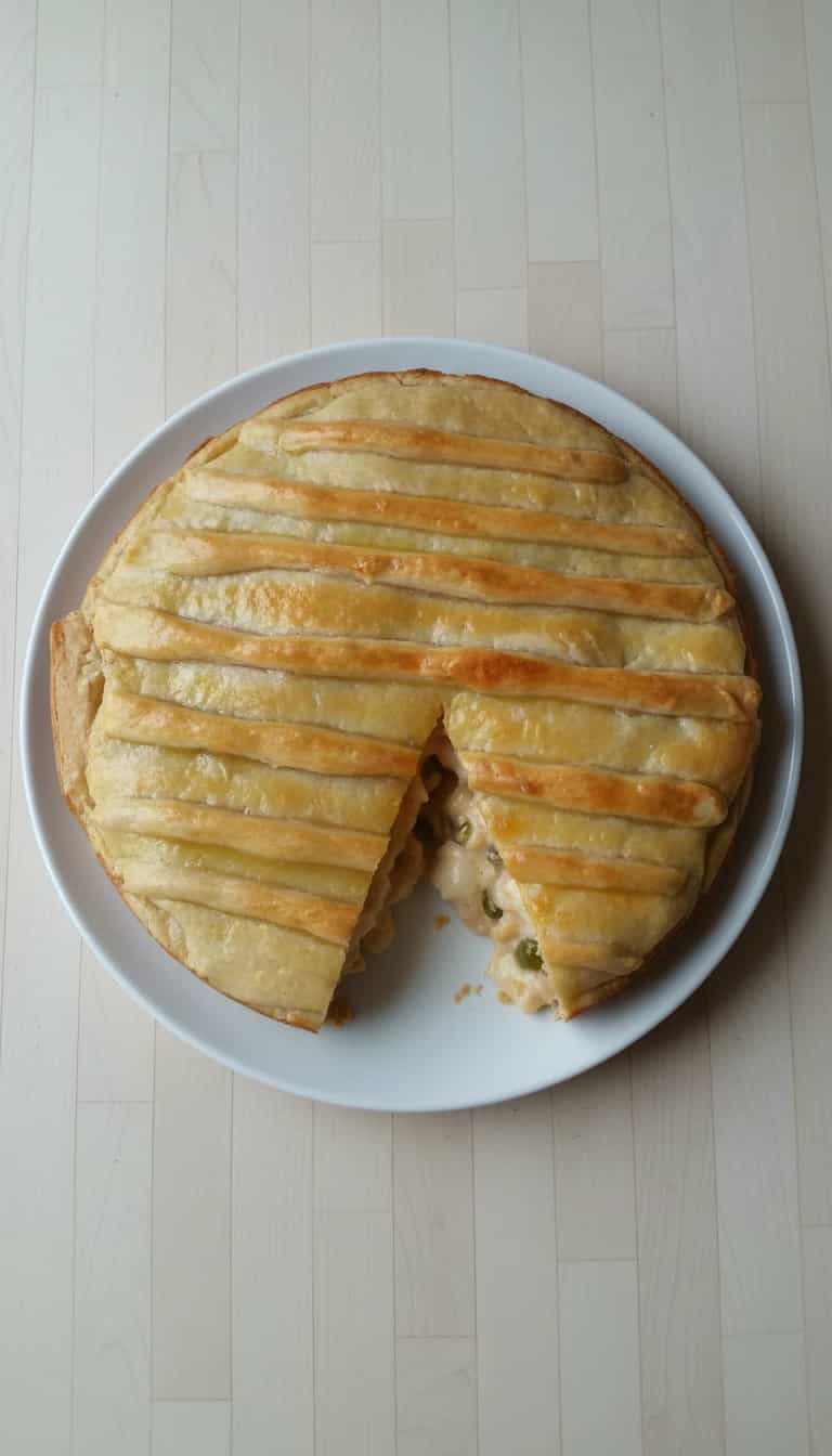 Foto deliciosa de Torta Cremosa de Palmito pronta para servir - Tortas Salgadas