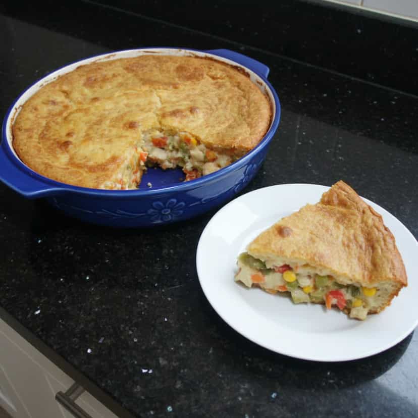 Foto deliciosa de Torta Cremosa de Palmito pronta para servir - Tortas Salgadas