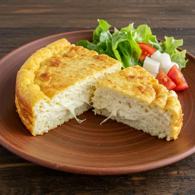 Foto deliciosa de Torta Cremosa de Palmito e Queijo pronta para servir - Tortas Salgadas