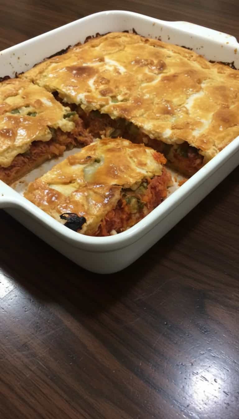 Foto deliciosa de Torta de Abóbora com Carne-Seca pronta para servir - Tortas Salgadas