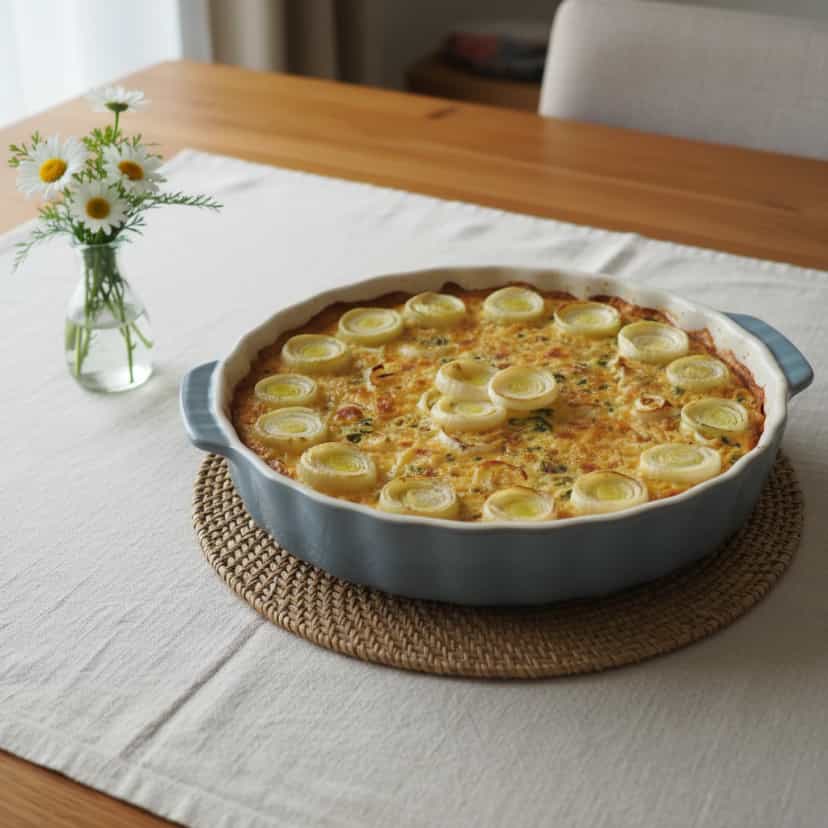 Foto deliciosa de Torta de Alho-poró pronta para servir - Tortas Salgadas