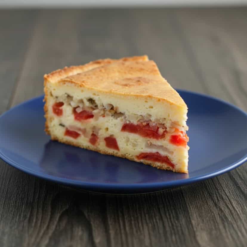Foto deliciosa de Torta de Arroz com Calabresa pronta para servir - Tortas Salgadas