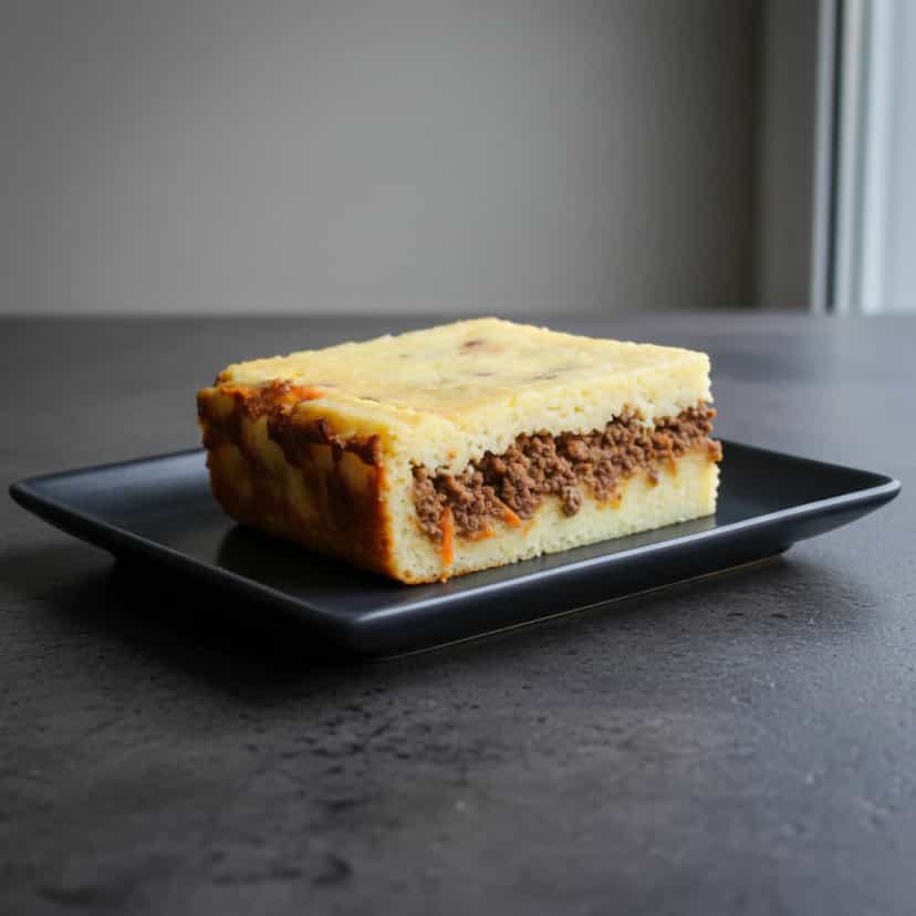 Foto deliciosa de Torta de Arroz com Carne Moída pronta para servir - Tortas Salgadas