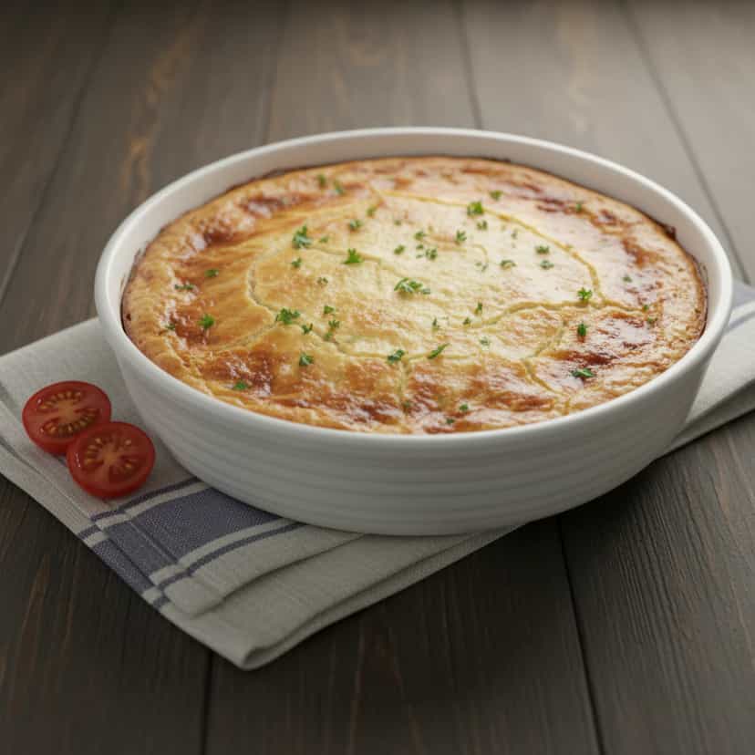 Foto deliciosa de Torta de Arroz com Frango e Queijo pronta para servir - Tortas Salgadas