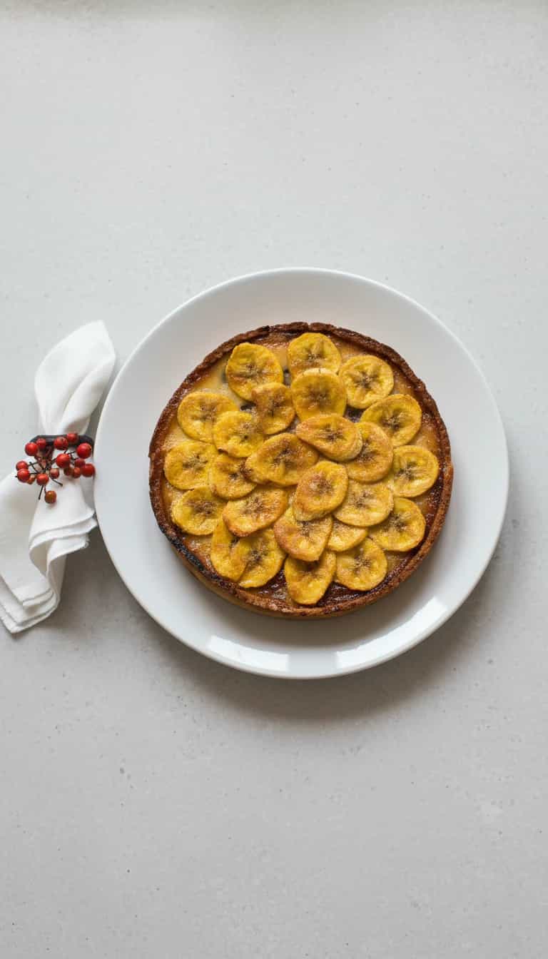 Foto deliciosa de Torta de Banana com Creme de Leite pronta para servir - Tortas & Tortinhas