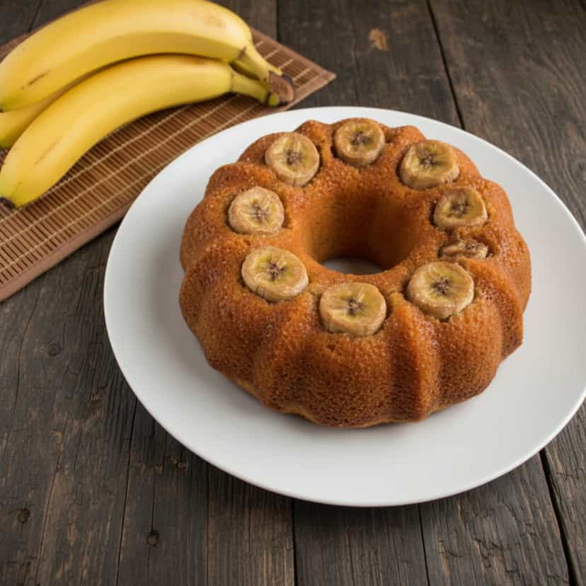 Foto deliciosa de Torta de Banana com Farofa Canela pronta para servir - Tortas & Tortinhas