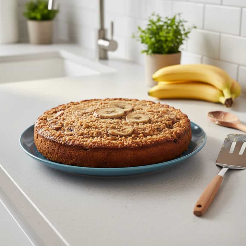 Foto deliciosa de Torta de Banana Fácil e Deliciosa pronta para servir - Tortas & Tortinhas