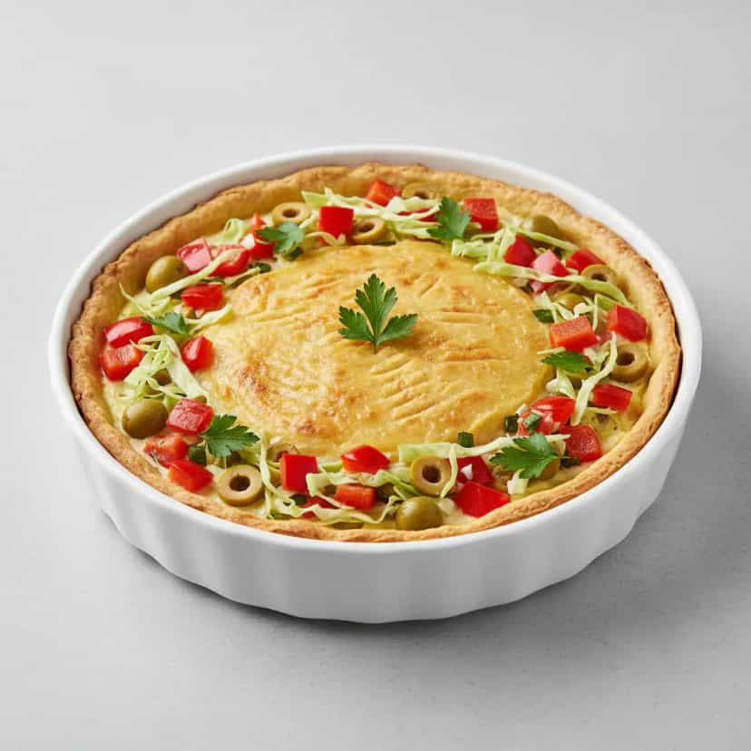 Foto deliciosa de Torta de Batata Light pronta para servir - Tortas Salgadas