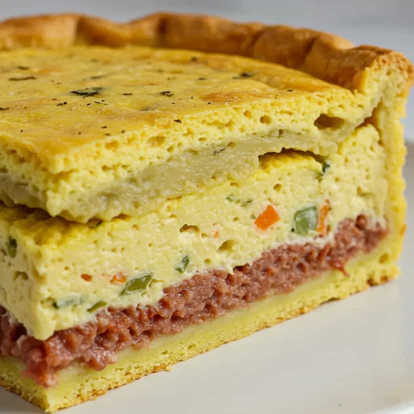 Foto deliciosa de Torta de Calabresa pronta para servir - Tortas Salgadas