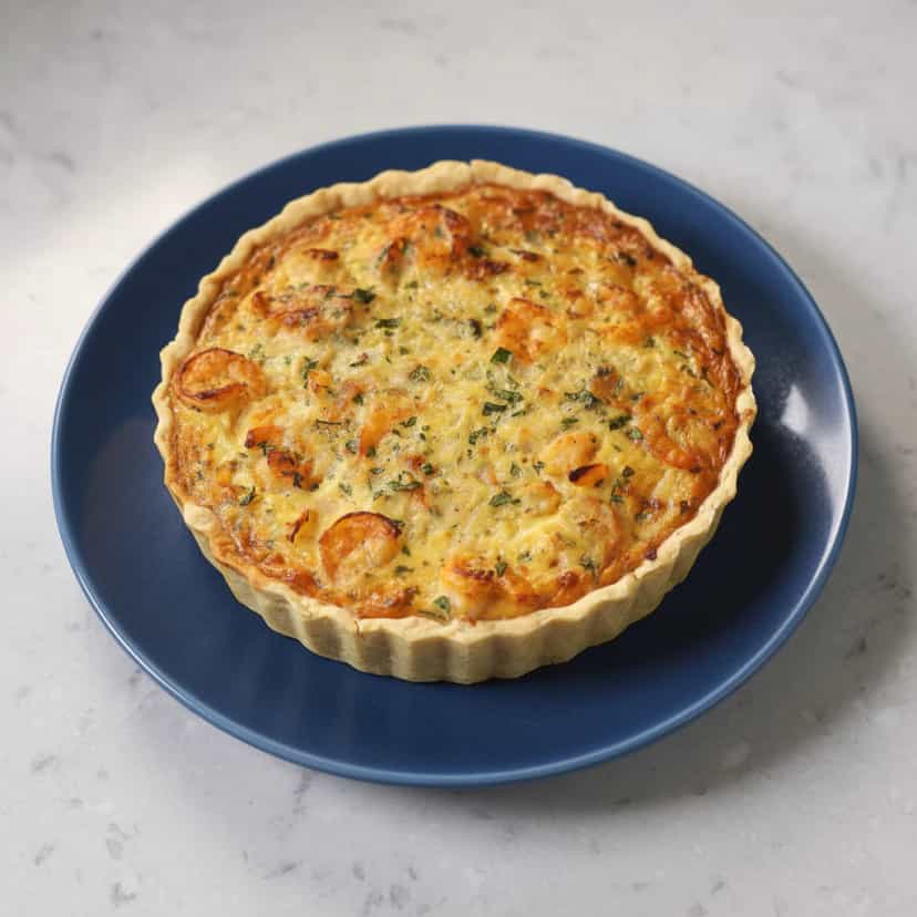 Foto deliciosa de Torta de Camarão pronta para servir - Tortas Salgadas
