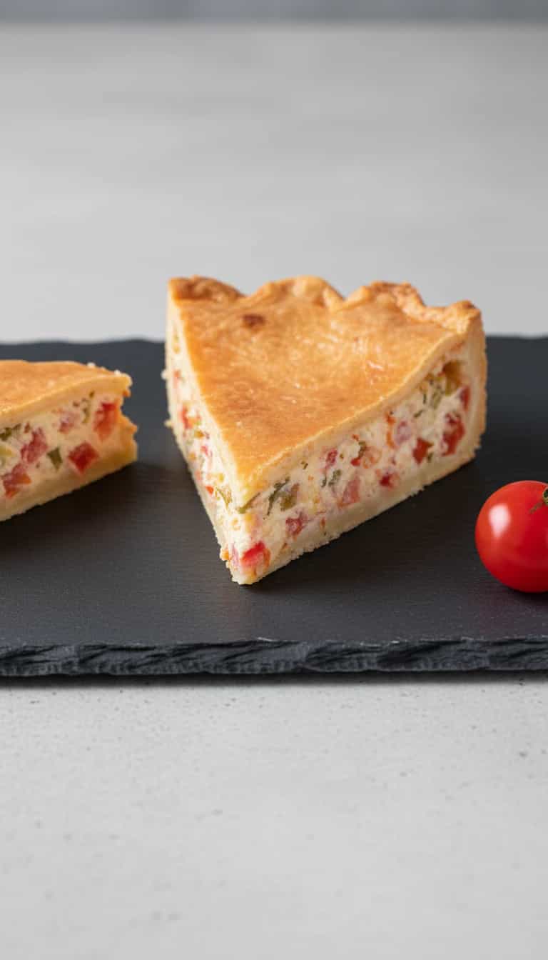 Foto deliciosa de Torta de Camarão com Requeijão pronta para servir - Peixes & Frutos do Mar