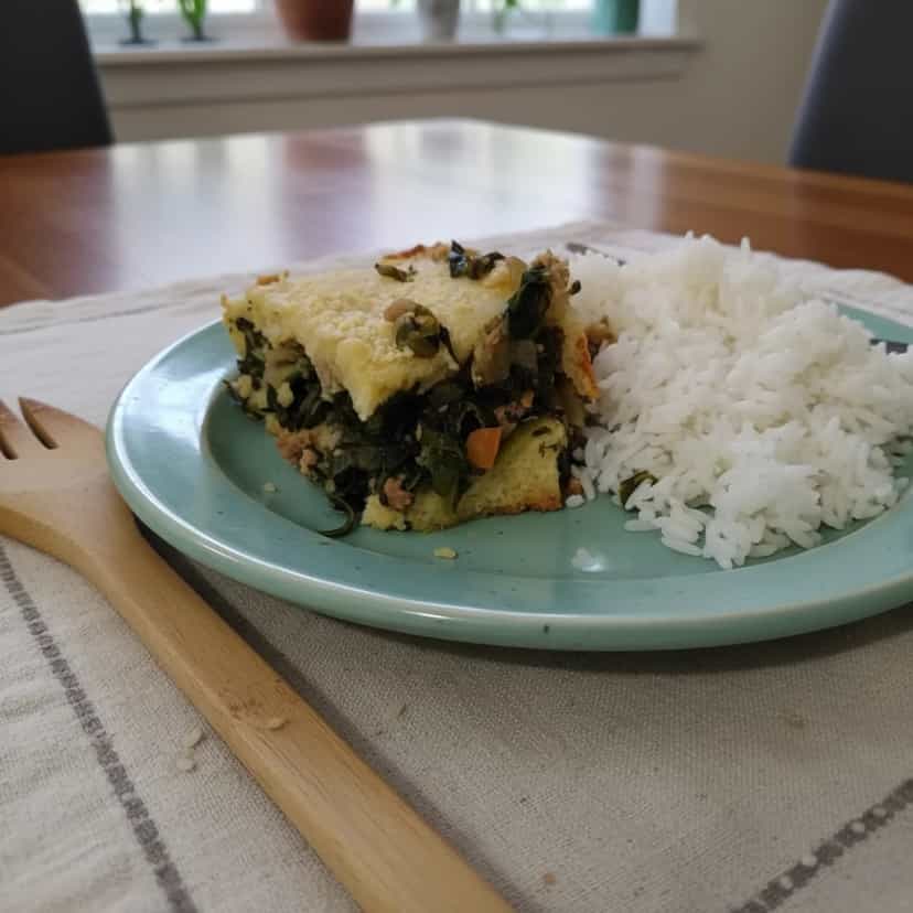 Foto deliciosa de Torta de Escarola com Atum pronta para servir - Tortas Salgadas