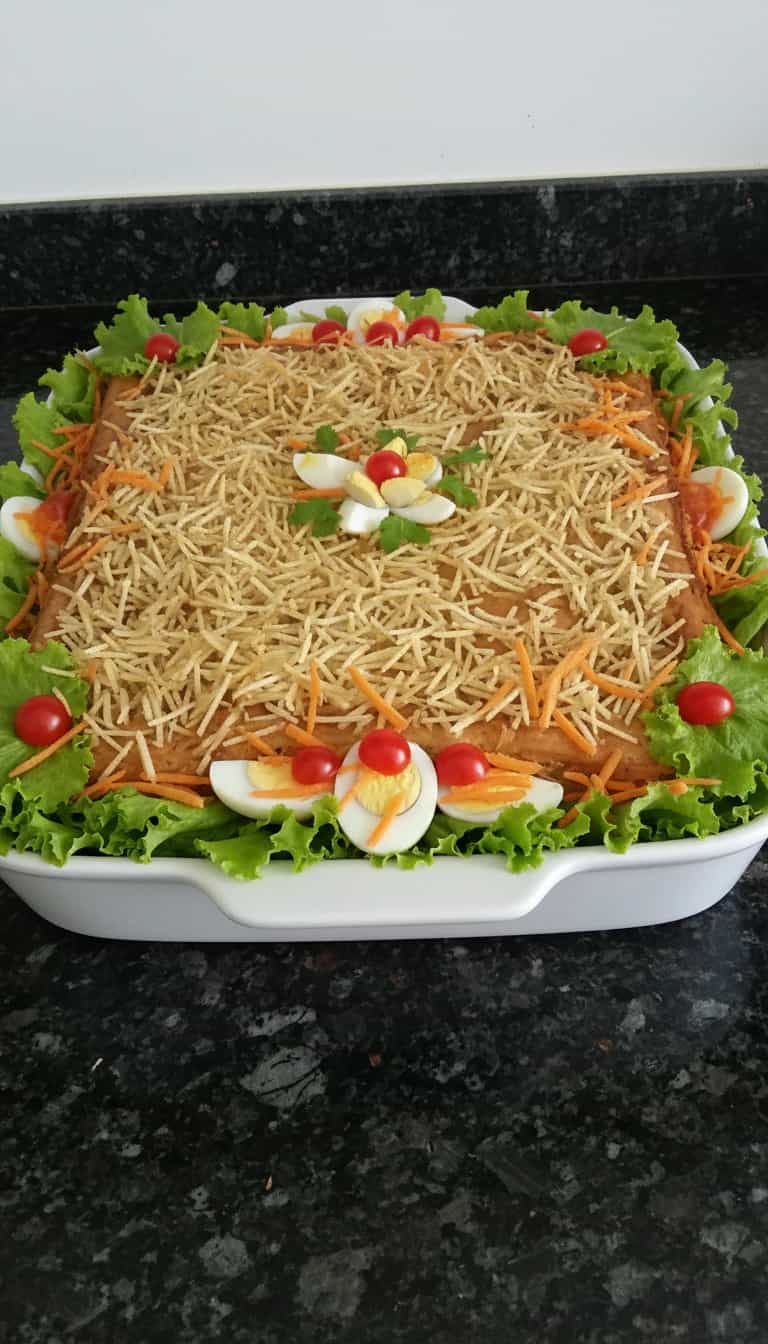 Foto deliciosa de Torta de Escarola e Frango pronta para servir - Tortas Salgadas
