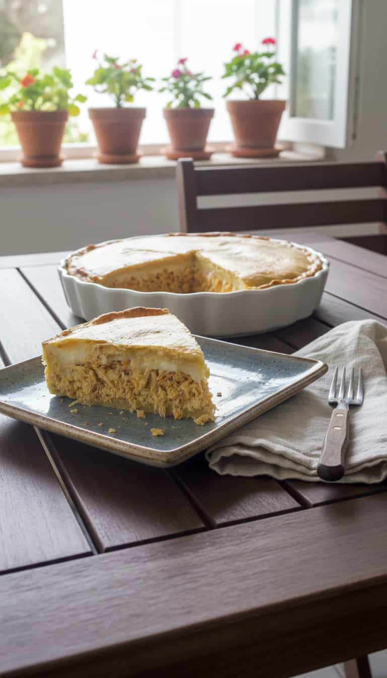 Foto deliciosa de Torta de Frango pronta para servir - Carnes & Frango