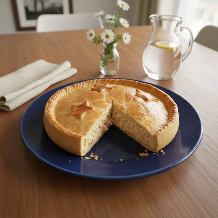 Foto deliciosa de Torta de Frango com Catupiry pronta para servir - Tortas Salgadas