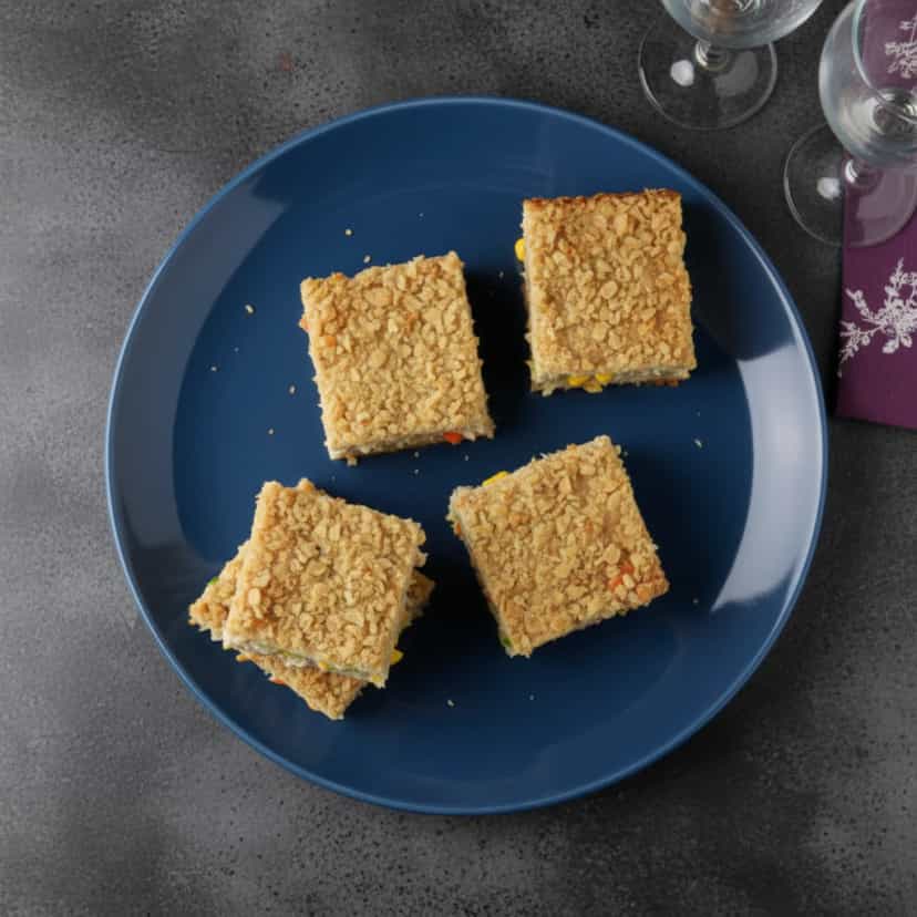 Foto deliciosa de Torta de Frango Cremosa pronta para servir - Carnes & Frango