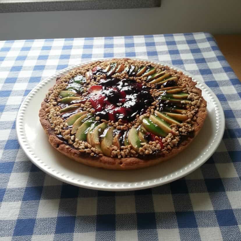 Foto deliciosa de Torta de Frutas com Massa Sucrée pronta para servir - Tortas & Tortinhas