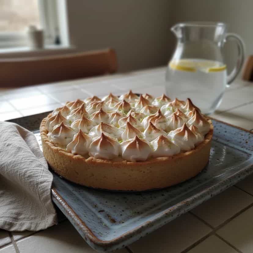 Foto deliciosa de Torta de Limão Cremosa pronta para servir - Tortas & Tortinhas