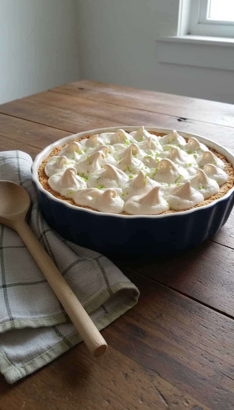 Foto deliciosa de Torta de Limão Cremosa com Suspiro pronta para servir - Tortas & Tortinhas