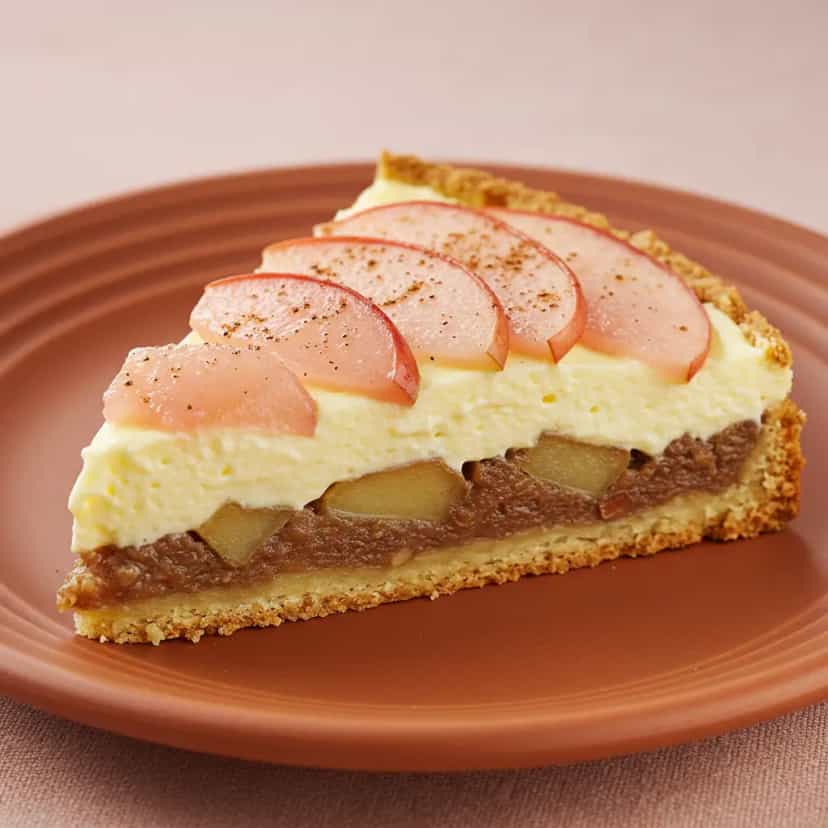 Foto deliciosa de Torta de Maçã com Creme de Baunilha pronta para servir - Tortas & Tortinhas