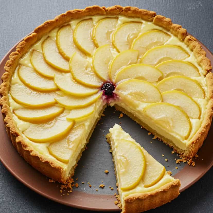 Foto deliciosa de Torta de Maçã Cremosa pronta para servir - Tortas & Tortinhas