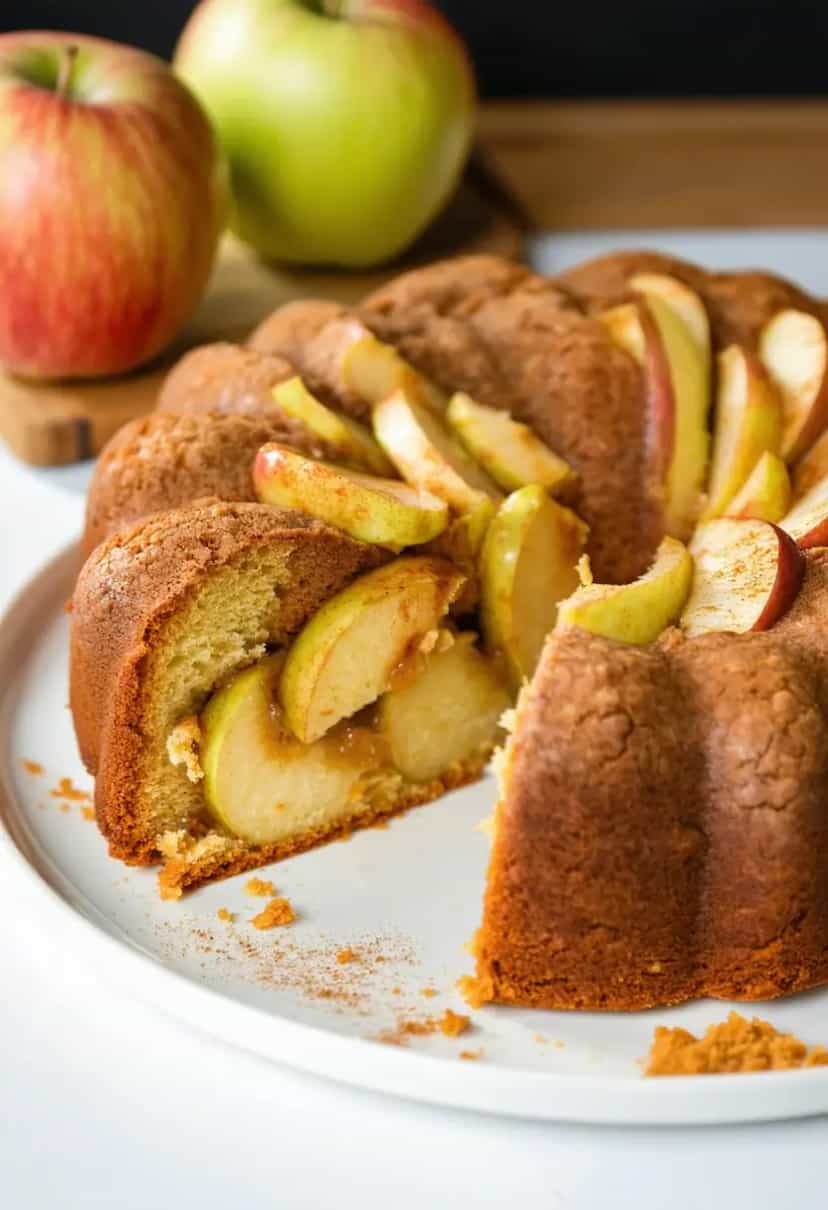 Foto deliciosa de Torta de Maçã Fit com Aveia pronta para servir - Receitas Fit