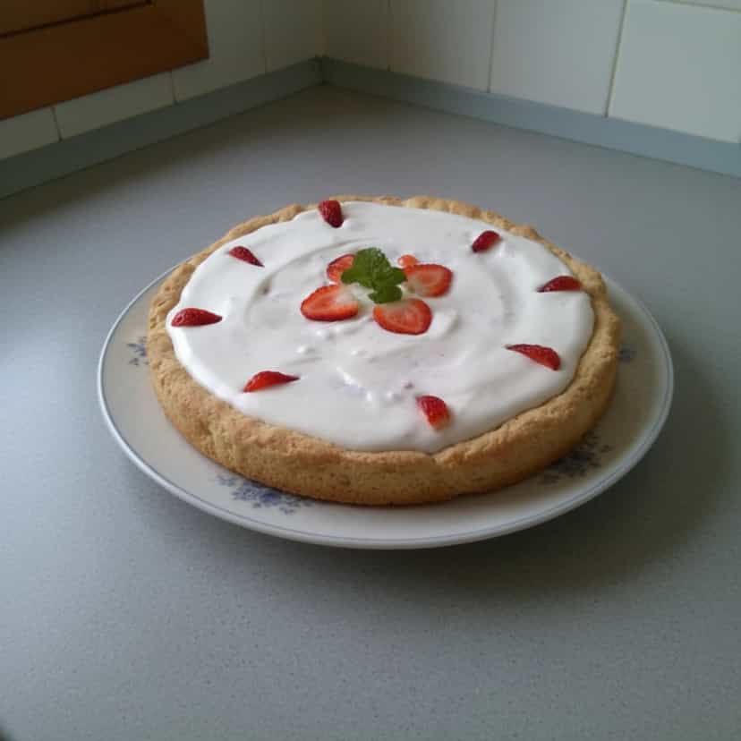 Foto deliciosa de Torta de Morangos com Creme Delicioso pronta para servir - Tortas & Tortinhas