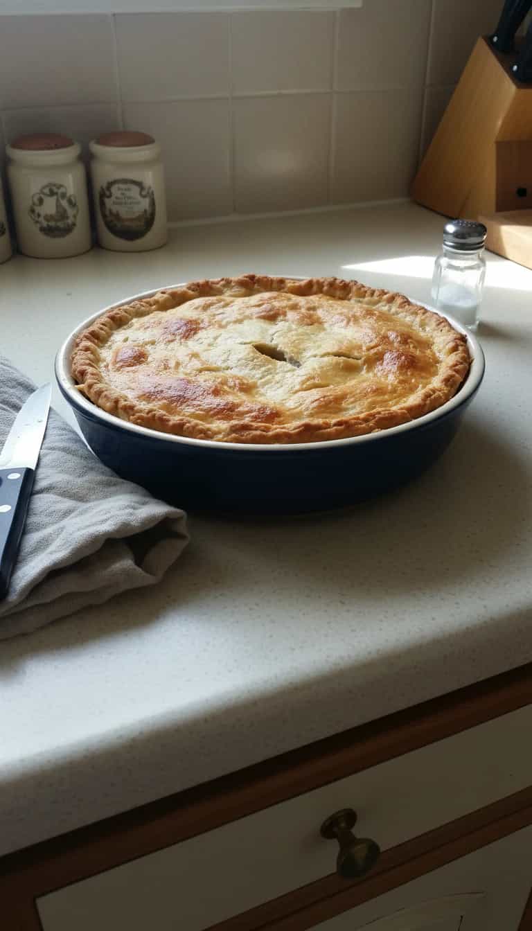 Foto deliciosa de Torta de Palmito com Massa Podre pronta para servir - Tortas Salgadas