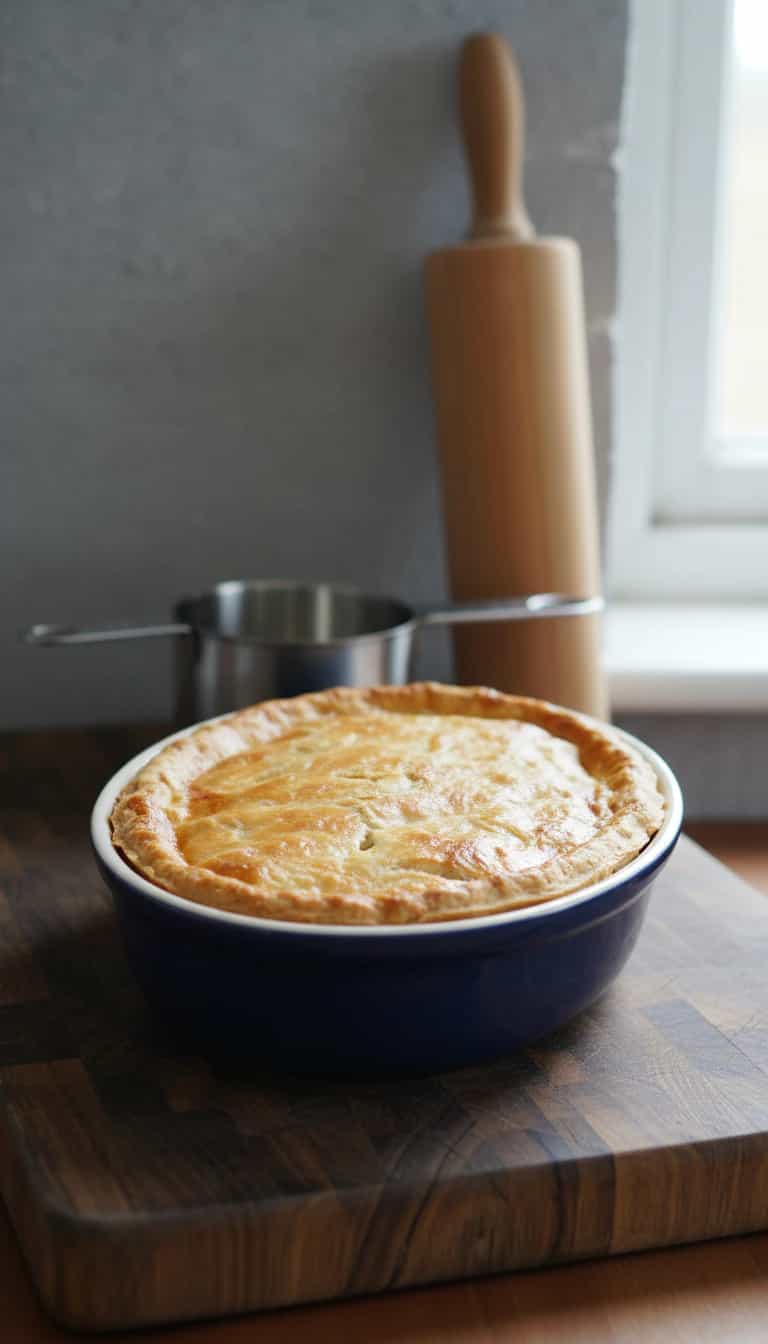Foto deliciosa de Torta de Palmito com Massa Quebradiça pronta para servir - Tortas Salgadas